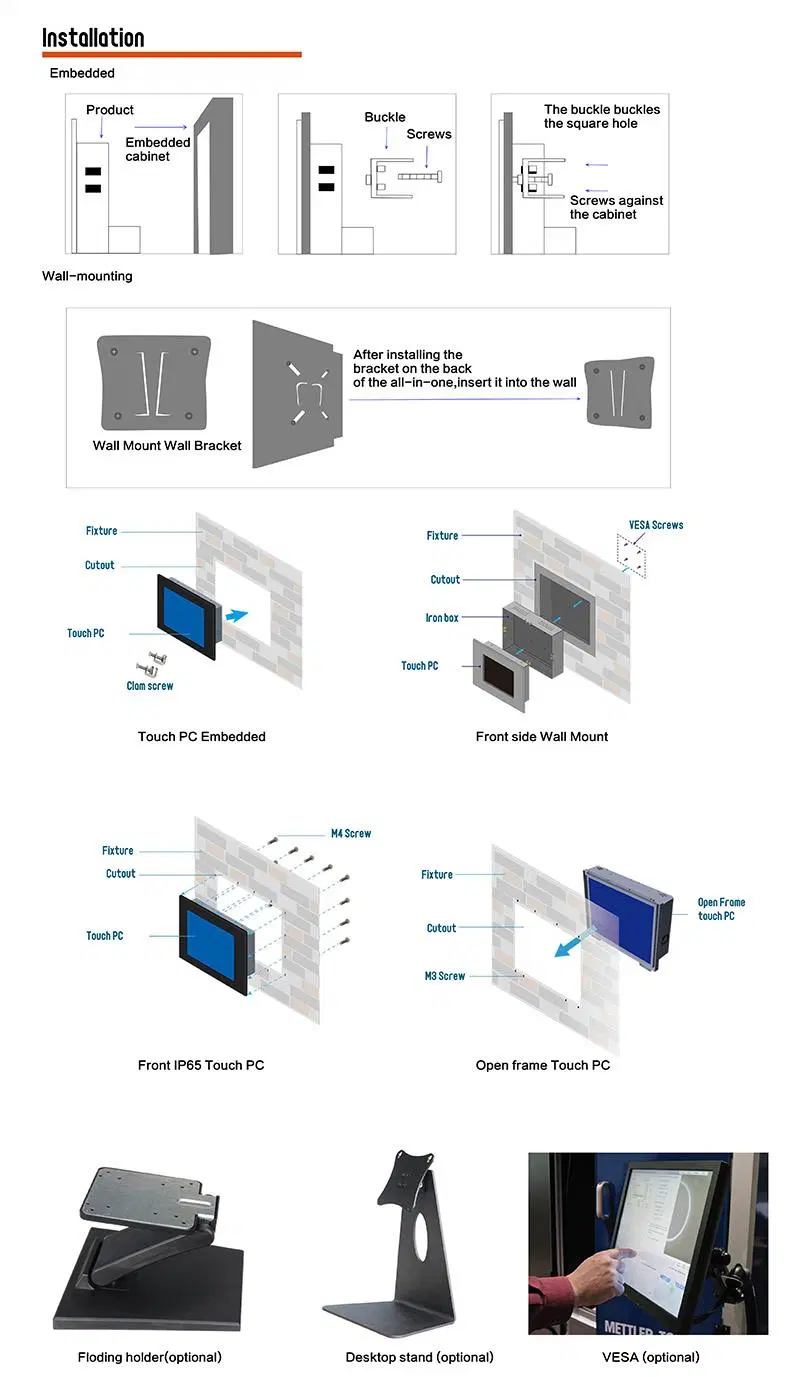 10.1&quot;15&quot;21.5 Inch LCD Open Frame HDMI Touch Screen Monitor