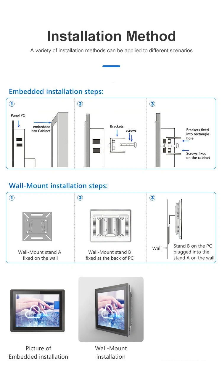 21.5 Built-in Monitors All-in-One-PC Touch Screen Wall Mount Industrial Computer