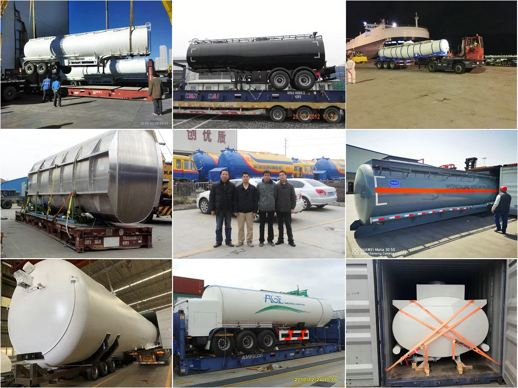 HCl Acid Liquid Transport Tanks for Truck Lorry Customizing 5m3 - 25m3 (Truck Mounted Tank body Carbon Steel inner Lined LLDPE)