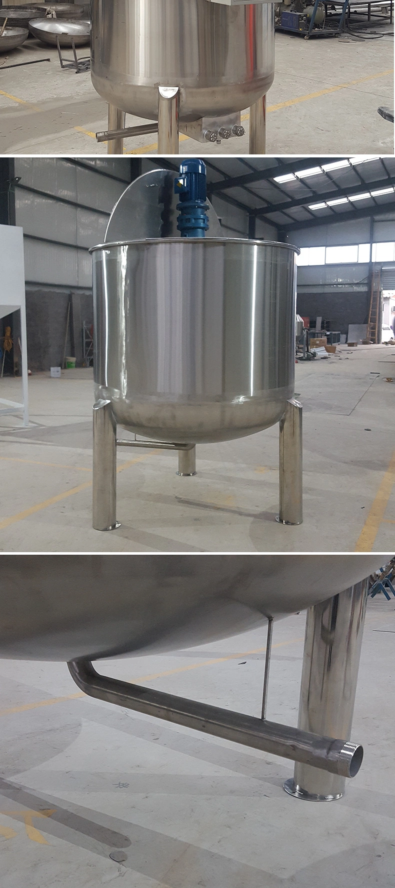 Stainless Steel Glue Mixing Tank Soap Mixer Liquid Heating Mixing Tank Manufacturer