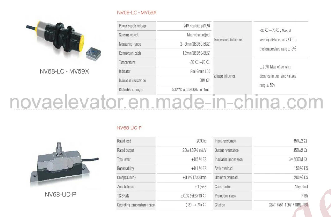 Elevator Nv68-P-E Weighing Limit Device Overload Switch Sensor