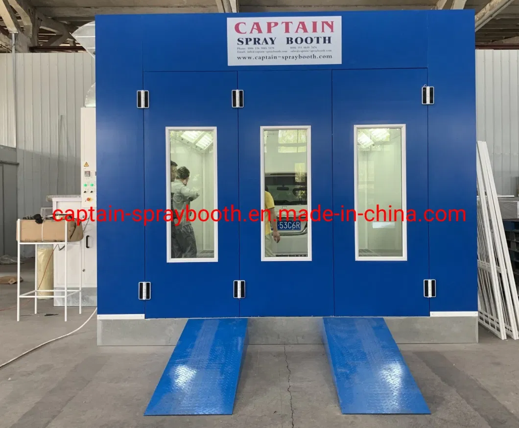 Oil Heating Build-in Ramp Auto Spray Booth /Paint Booth / Paint Cabinet