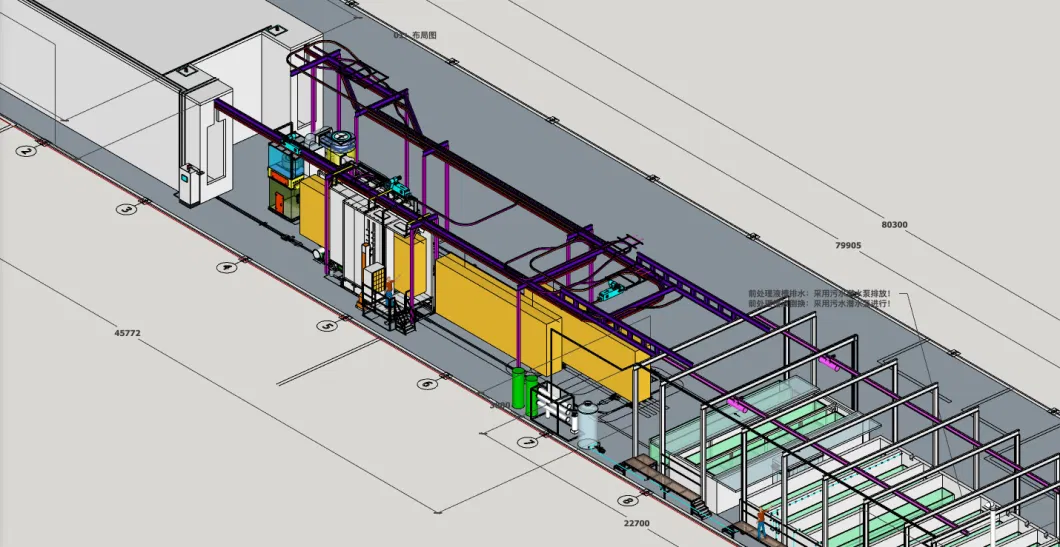 Dipping Pretreatment Dipping Tank for Aluminum Profiles Powder Coating Line