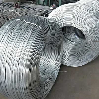 Q195/Q235/SAE1006/SAE1008 12m varilla de alambre de acero al carbono galvanizado