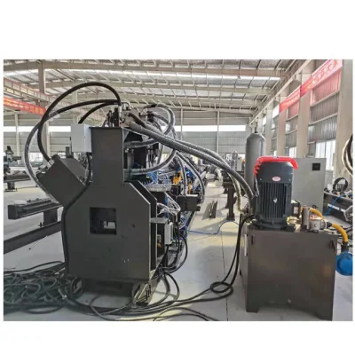 Canal CNC línea de producción de perforación y de esforce de acero con Sistema de alimentación de servomotor