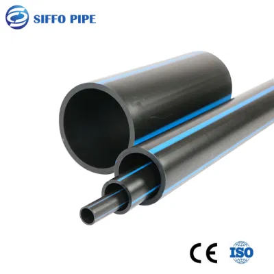 PN10 tubo de suministro de agua material de construcción tubo de polietileno HDPE para Construcción/certificados ISO/cable/producto químico