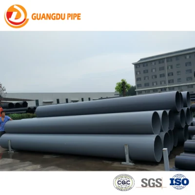 Tubo de agua de plástico PVC de 4 pulgadas de diámetro grande para productos químicos E Industrial