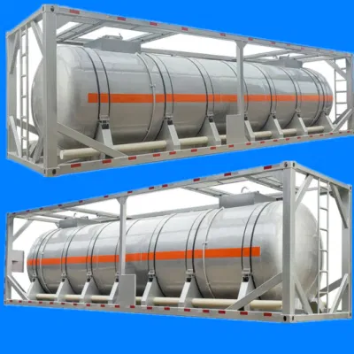 30FT 2031 de la Onu para cisternas corrosivo ácido nítrico concentrado HNO3 (tanque de aluminio puro 22CBM)