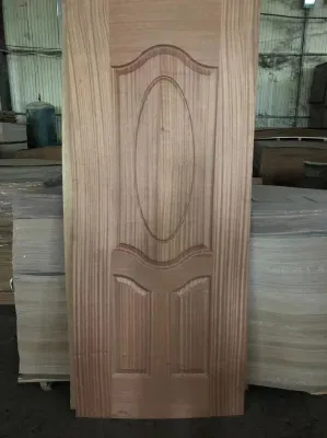 Fábrica barato sólido de madera puerta de chapa de la piel Panel para la entrada Decoración