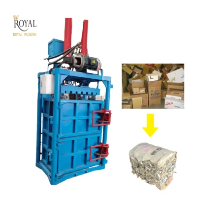 Máquina de prensa de enfardado de papel residual Caja de cartón hidráulico vertical Baling Pulse empacadora hidráulica de 30 toneladas