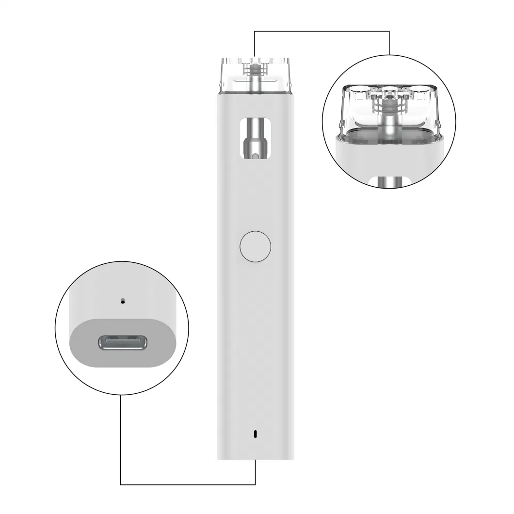 Preheat Function E Cigarettes Empty Disposable Vape Pens 1ml 2ml Pods Thick Oil Pen 300mAh Rechargeable Battery Bottom LED Light Tank