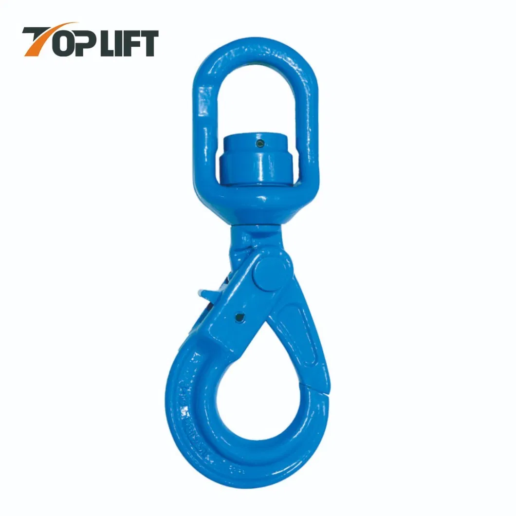 G100 European Type Alloy Steel Swivel Selflocking Hook with Bearing