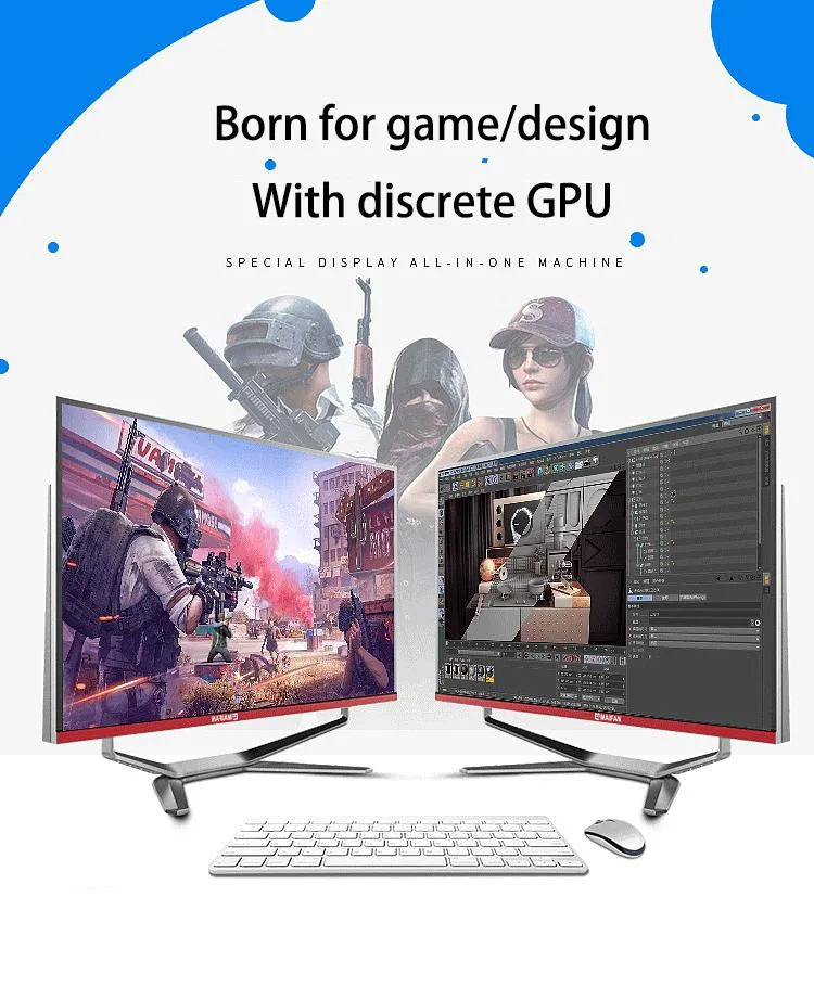 Top Camera 27-Inch Aio Touch Screen Monoblock PC Intel Core I5 Desktop Gaming Computer