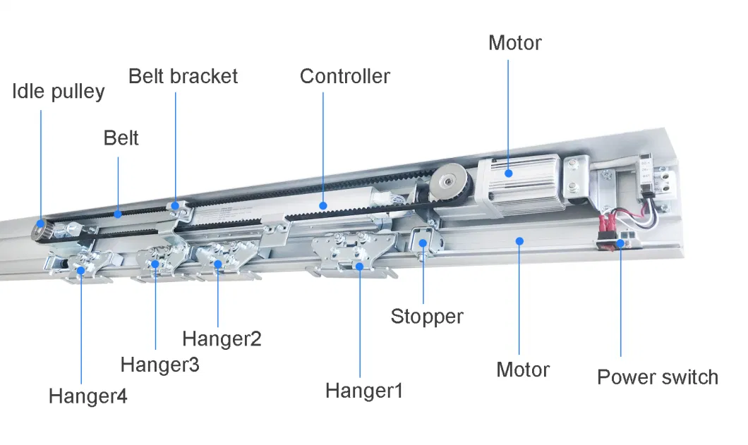 Deper 125b Commercial Aluminum Alloy Automatic Sliding Glass Door