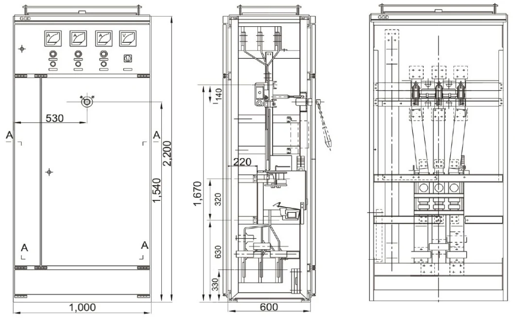 800A Ggd Fixed Type Low Voltage Switchgear Cabinet, Motor Control Center, Power Distribution Cabinet