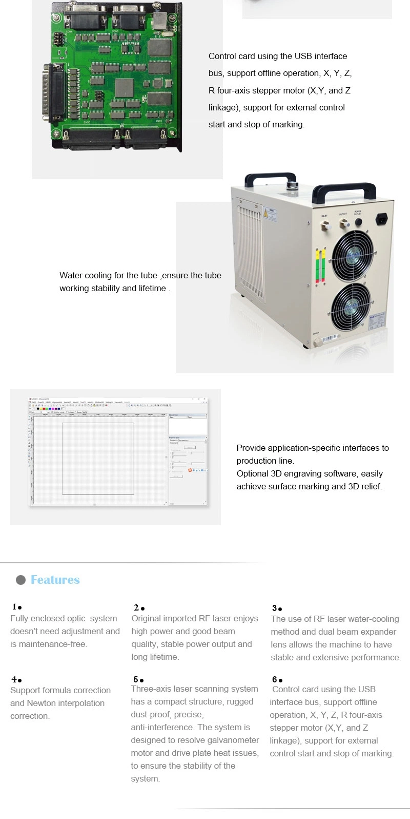 CO2 Laser Engraver 3 Axis Automatic Positioning System Laser Device