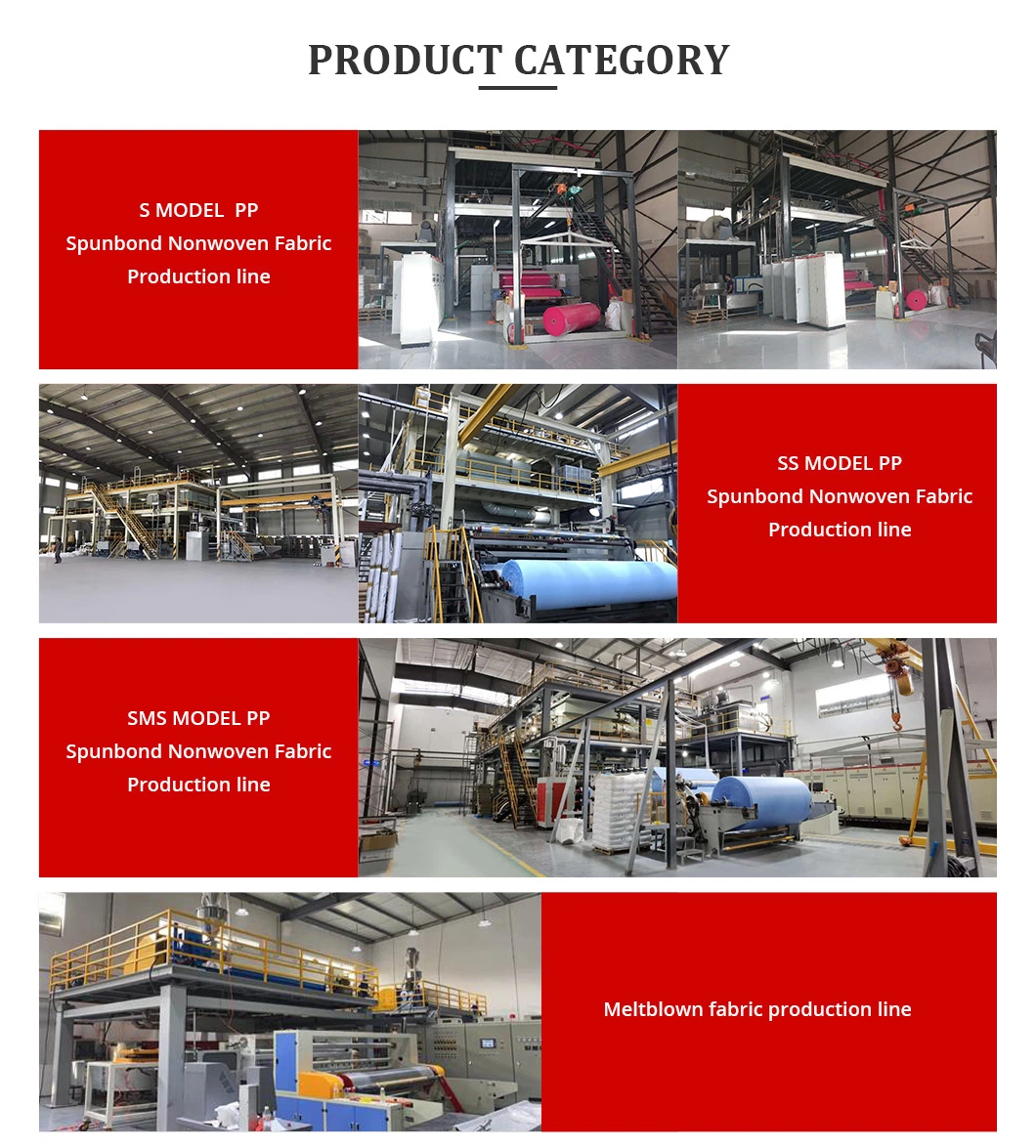 PLC, Engine, Bearing, Gearbox, Motor Non-Woven Three-Beam Spunbond Line (SSS) Process Flow