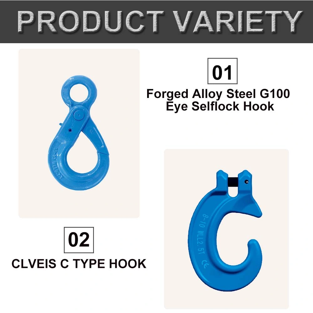 G100 European Type Alloy Steel Swivel Selflocking Hook with Bearing