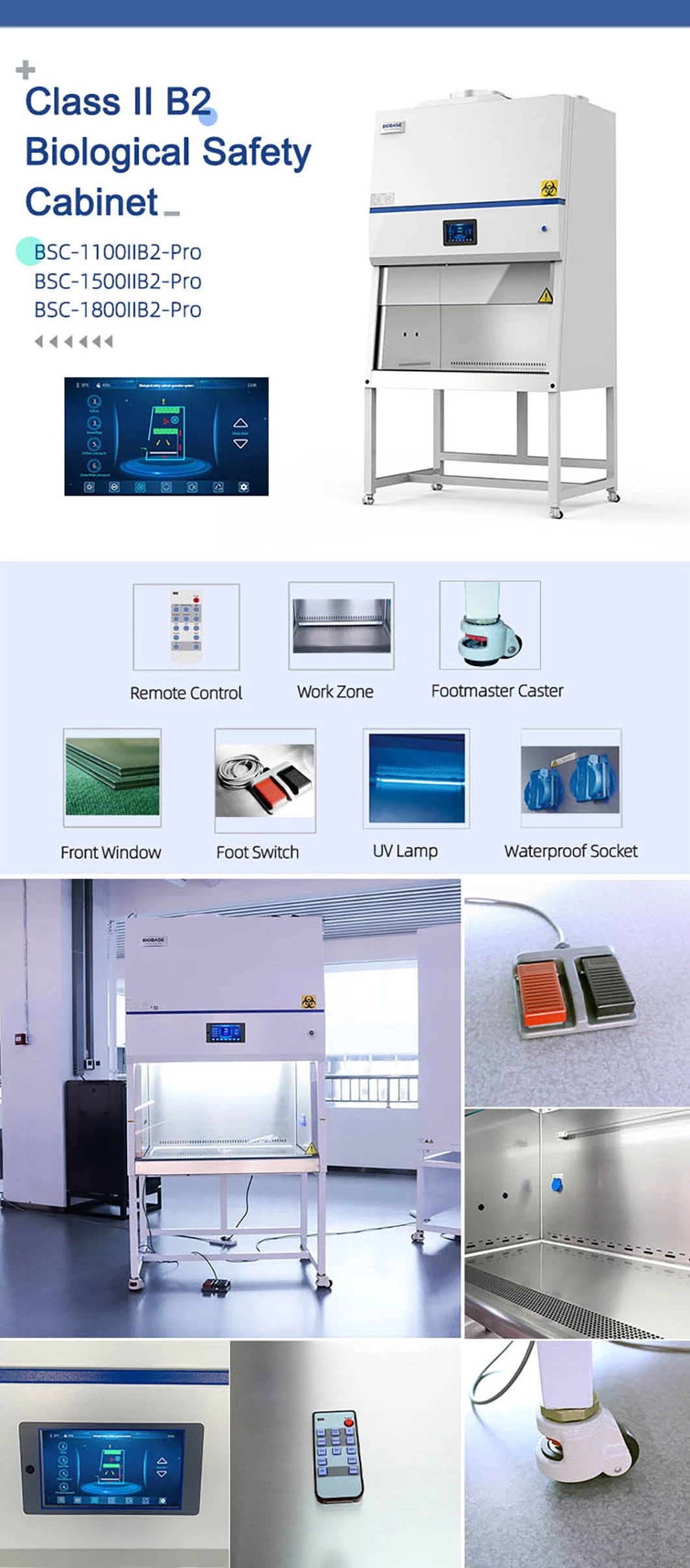 Biobase LCD Display Class II B2 Biological Safety Cabinet