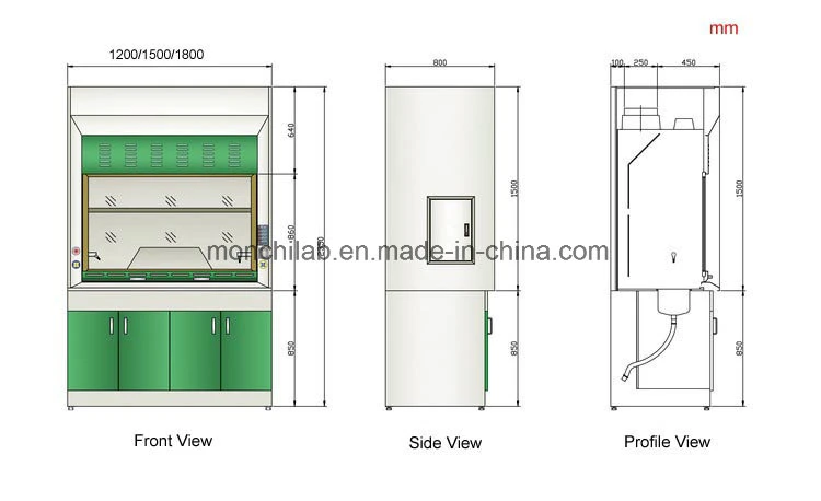 Walk in Fume Hood with Exhaust Duct &amp; UV Lamp