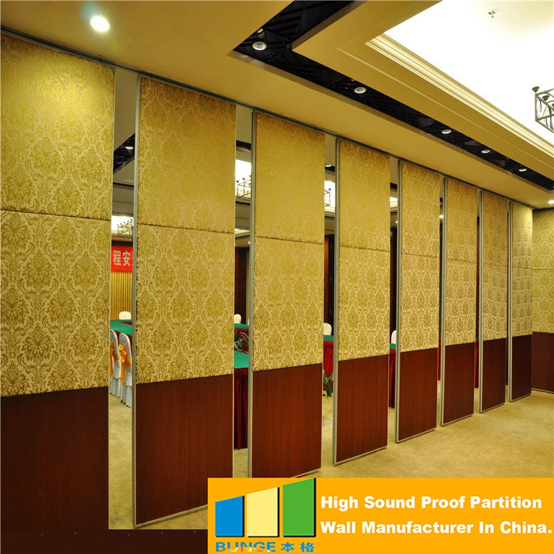 Interior Wood Movable Sound Proof Partitions Wall Folding Sliding Door System