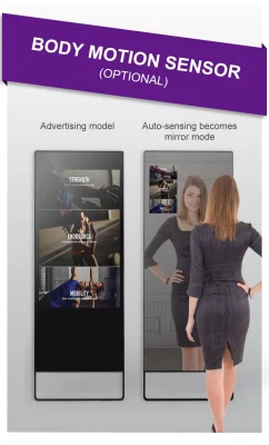 43 55 Inch Magic Mirror Panel Digital Photo Frame Kiosk 4K HD Android Mirroring TV Magic Mirror Photobooth