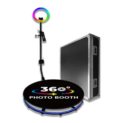 360 Photo Booth 7 People 45inch Portable Selfie 360 Spinner Degree Platform Business Photo Booth Camera Vending Machine Video Booth