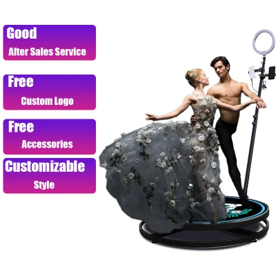 2022 Customize 360 Degre Fill Light Machine Camera Automatic Spin 360 Photo Booth