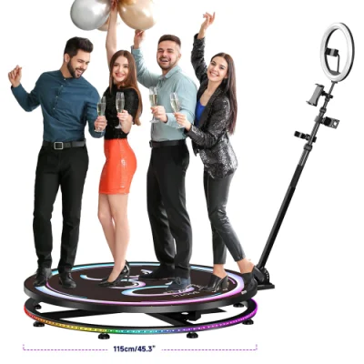360 Booth Selfie Machine Photo Booth Parties Weddings LED RGB Light Rings