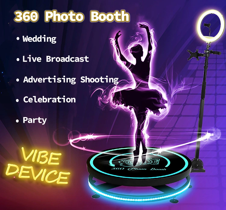 Hot Sale Fill Light Selfie Video Automatic Spin Selfie Ring Light 360 Degree Photo Booth