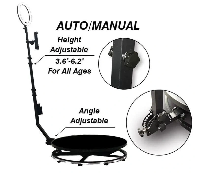 Photobooth Automatic 80cm 100cm 115cm Rotating 360 Camera Booth for Sale