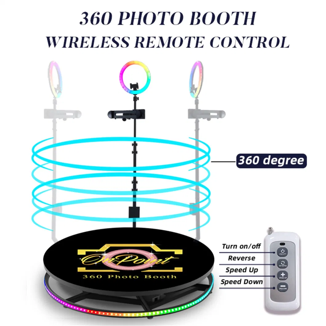 360 Photo Booth Slow Motion Portable Automatic 360 Degree Video Booth for Party 360 Degree Photo Booth Mirror Photobooth