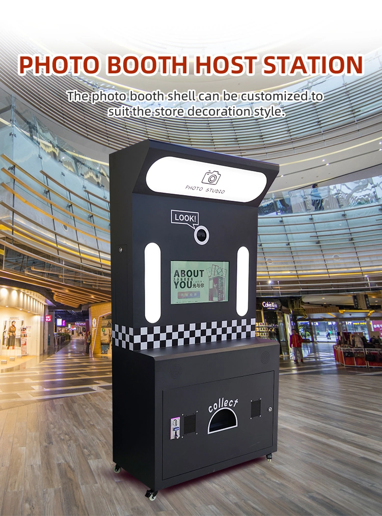 Low Cost Make Money Fast Self Service Instant Photo Booth Host Machine Vending Machine with Printer Kiosk