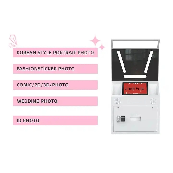 Touch Screen Vending Photo Booth Machine for Wedding Part Commercial Business Kiosk