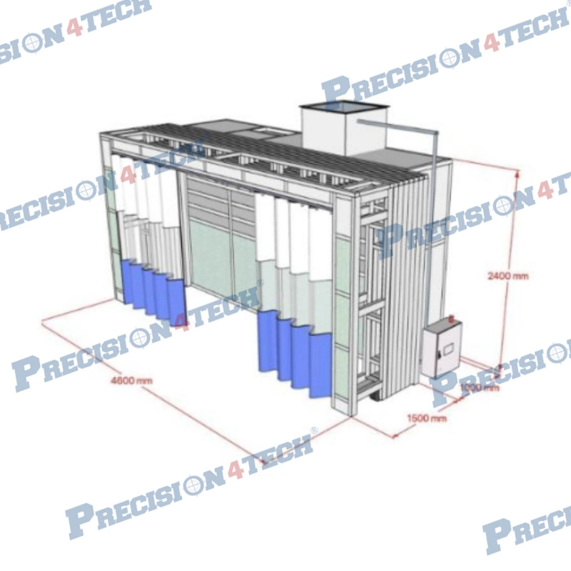 Paint Prep Station Truck Container Equipment Painting Retractable/ Mobile/ Portable Spray Booth