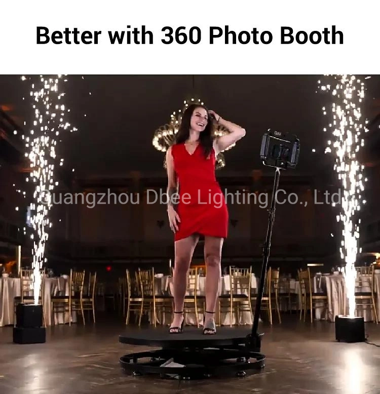 Flightcase Cold Spark Machine V Show High Quality Cold Spark Machine with Customization Logo 360 Photo Booth +Fire Machine Combination