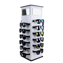 Rotating Acrylic Eyewear Display Stand for Glasses Store Sunglasses Displays Racks with Mirror