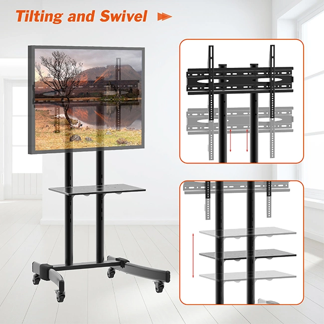 Economic Rotate TV Stand 360 for 30&quot;-63&quot;, Swivel Stand for TV Cart (CT-FTVS-T115)