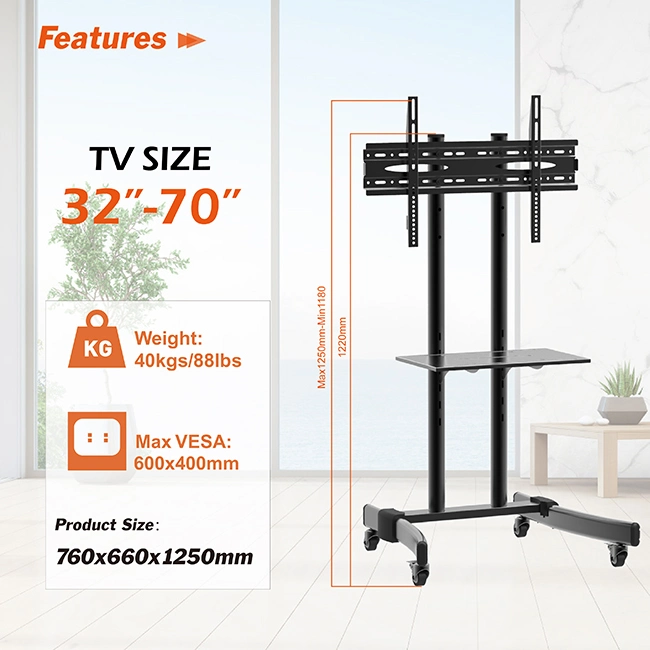 Economic Rotate TV Stand 360 for 30&quot;-63&quot;, Swivel Stand for TV Cart (CT-FTVS-T115)