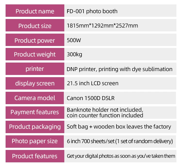 Low Cost Make Money Fast Self Service Touch Screen Instant Camera Photo Booth Vending Machine with Printer Kiosk