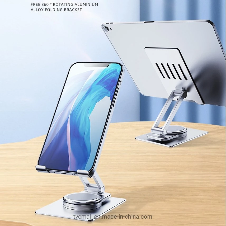 Folding Desktop Phone Holder Portable 360 Rotary Adjustable Phone Stand