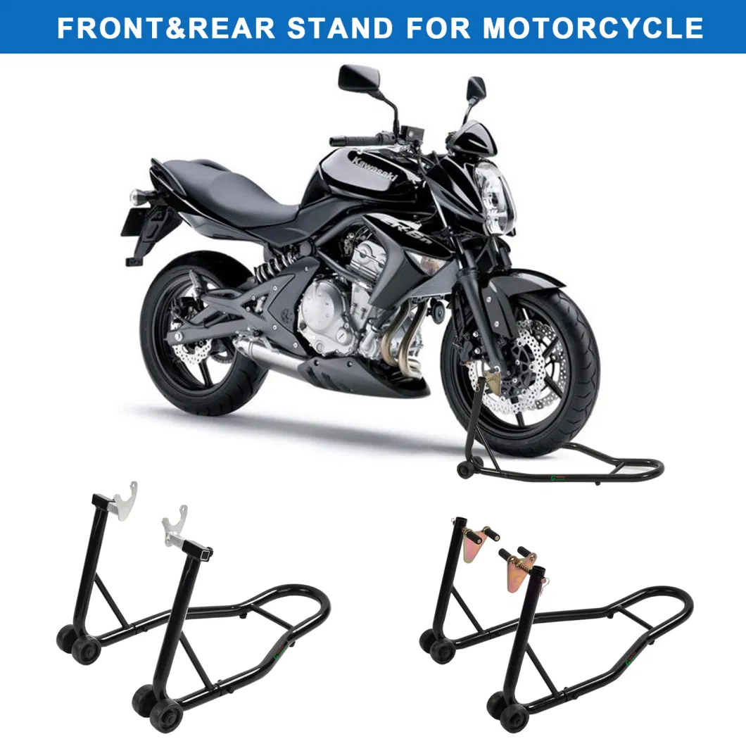 Biketek 360 Degree Heavy Duty Rear Floating Motorcycle Bike Stand Gloss Black