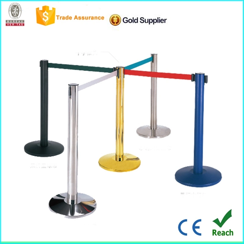 Retractable Stainless Steel Queue Stanchion Pole, Concert Crowd Control Barrier Queue Stand for Fact