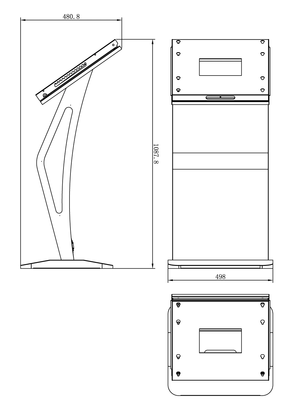 Alone Standing 50&quot; Inch LED LCD Interactive Self-Service PC Terminal Touchscreen Kiosk Photobooth