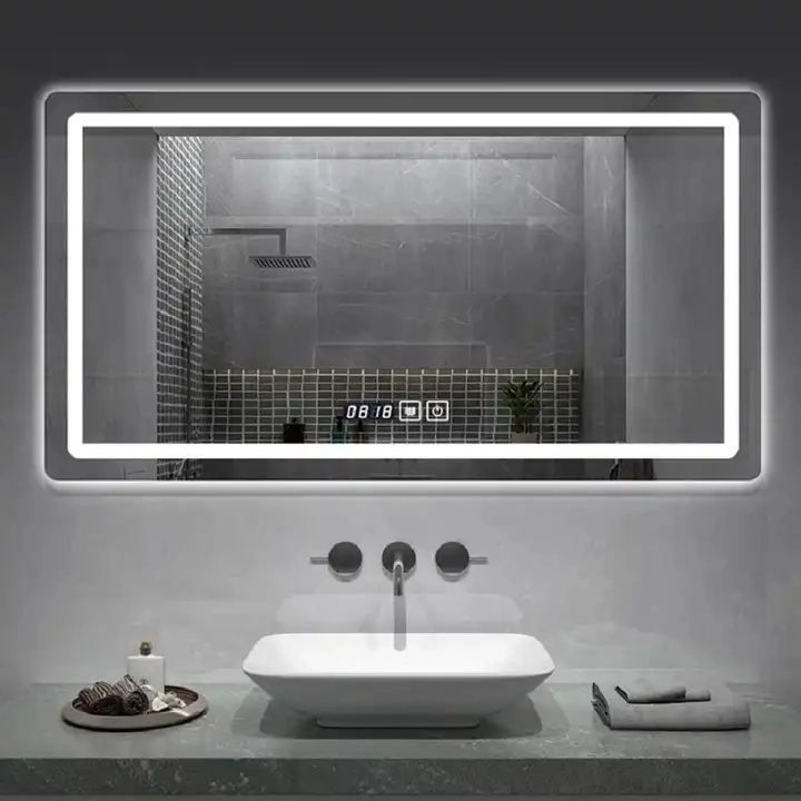 Factory Custom Smart Touch Sensor Illuminated Lighted Wall Mount LED Bathroom Mirror