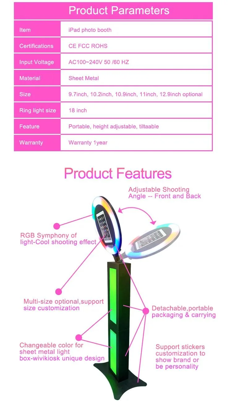 Fast Delivery iPad Booth Bluetooth Music with APP Control