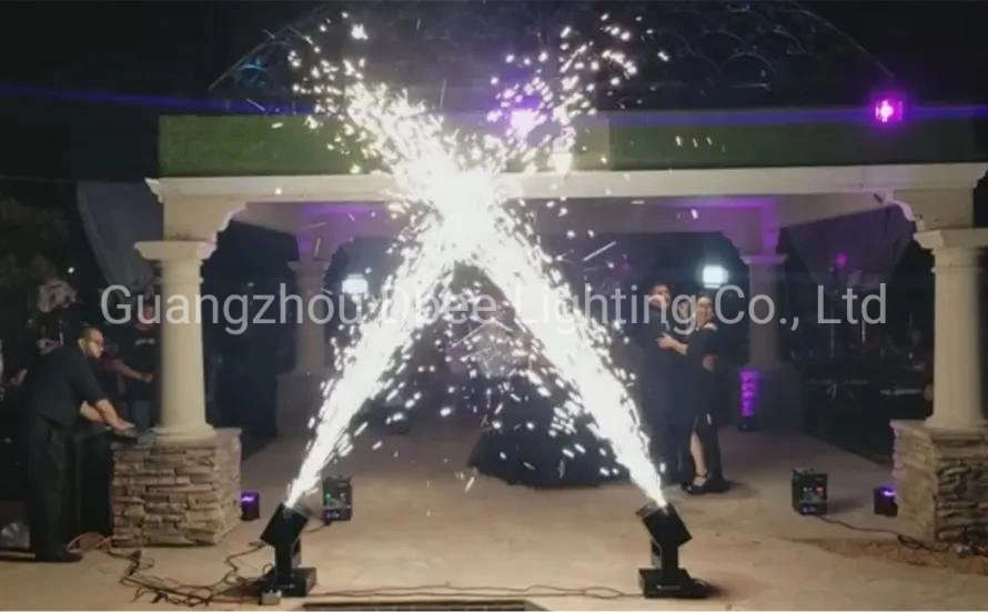 Free Logo Custom White/Black Color Wireless Remote Control DMX512 1300W Moving Head Cold Spark Fountain Fireworks Pyro Sparkular Machine