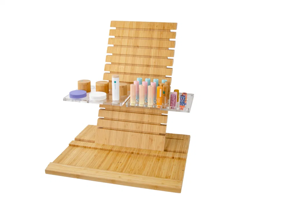 Bamboo Display Stand for Cosmetic Brand