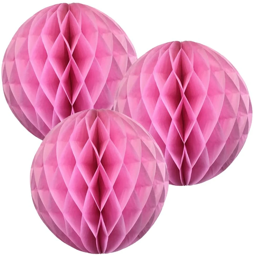 Hkh Tissue Handmade Customized Different Sizes Round Paper Ball Honeycomb for Wedding Christmas Party Decoration