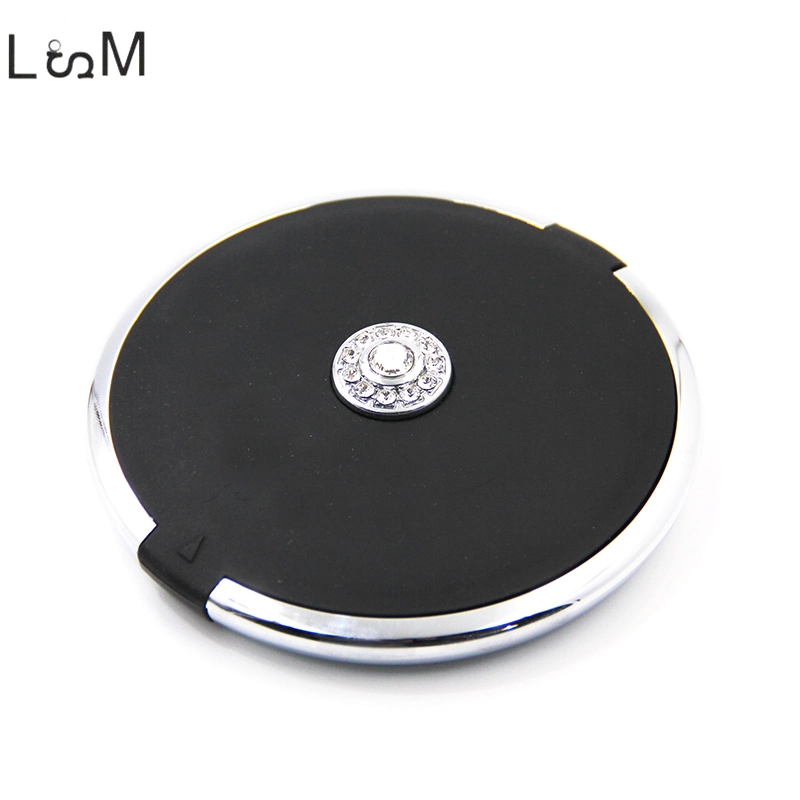 White Black Plastic Color Portable Vanity Mirror Hand Pocket Magic Makeup 3X Magnifying Mirror